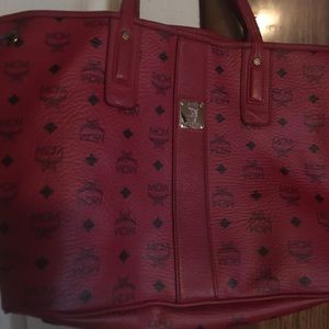 Mcm red tote